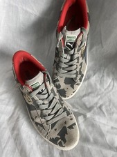 PUMA Camo Sneakers Dark & Light Gray Suede Lace Up sz  7 Comfort Classic