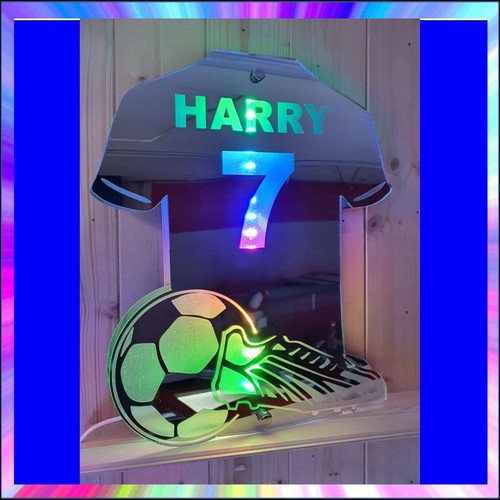 Personalisiertes LED Spiegelschild Fußballtrikot mit beliebigem Namen