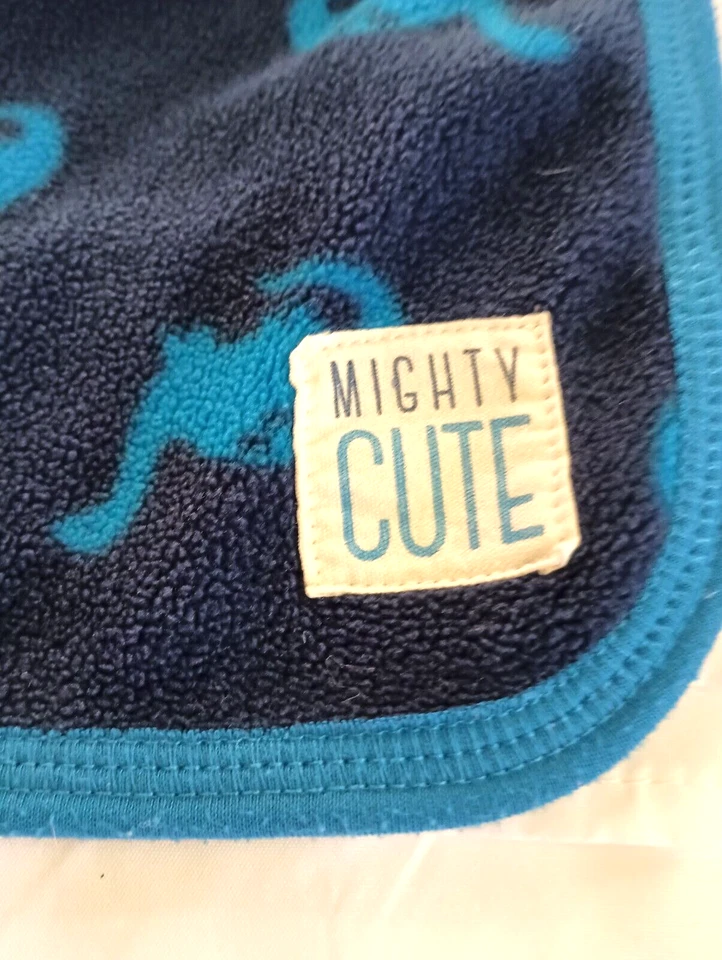 CARTER'S JUST ONE YOU NAVY BLUE DINOSAUR MIGHTY CUTE FLEECE BABY BOY BLANKET - Image 2 of 4