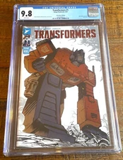 TRANSFORMERS #1 CGC 9.8 MEGACON EXCLUSIVE SPOT FOIL VARIANT OPTIMUS PRIME - HOT!