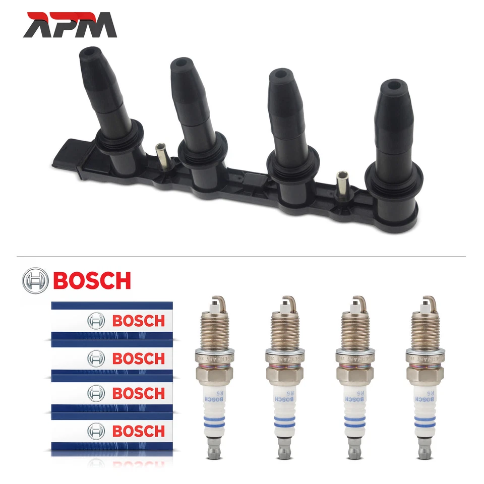 BOBINA ACCENSIONE + 4 CANDELE BOSCH 0242229699 PER ALFA ROMEO FIAT OPEL ASTRA MERIVA - Immagine 3 di 4