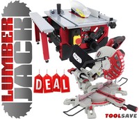 Lumberjack 210mm Bench Top Table Saw & 8 Sliding Compound Mitre Saw 240v Lumberjack 210mm Bench Top Table Saw & 8 Sliding Compound Mitre Saw 240v
