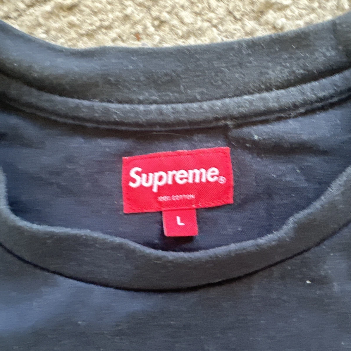 Supreme t shirt label cheap