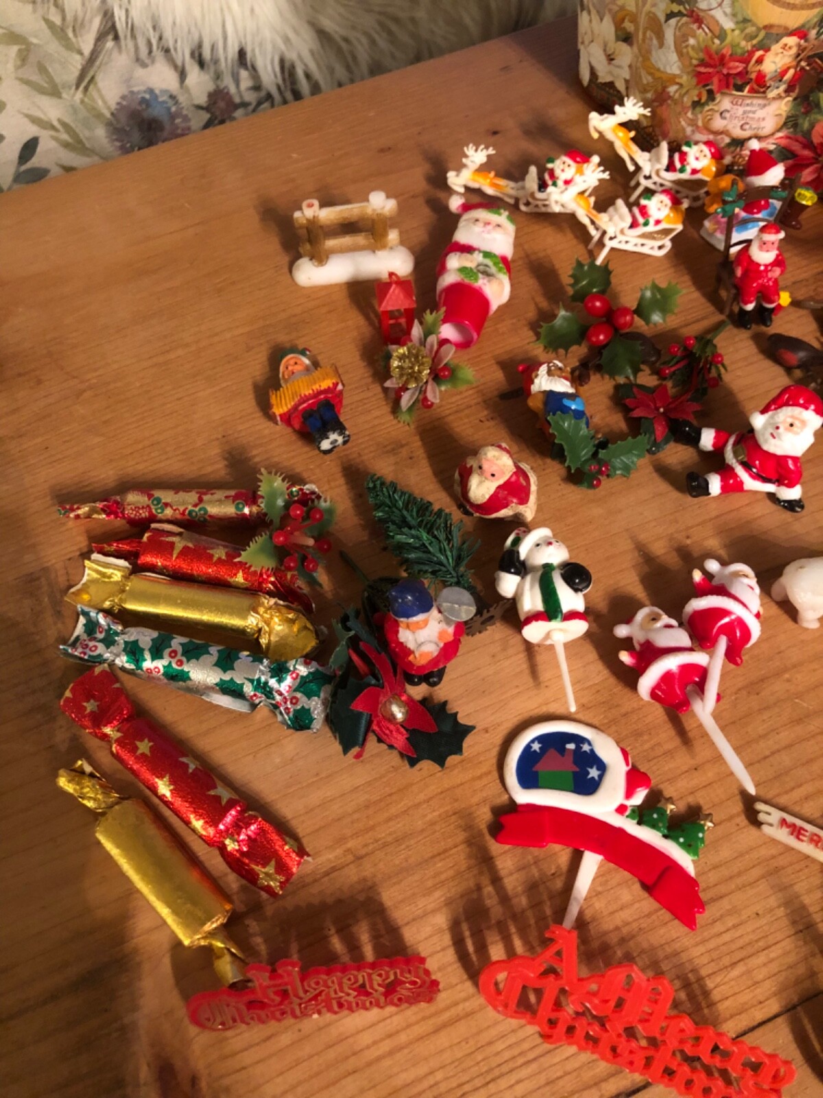 vintage christmas cake decorations and box eBay