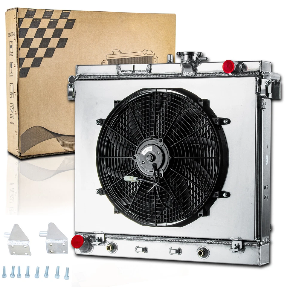 2ROW Radiator+Shroud Fan Fit 06-12 2008 Chevy GMC Colorado Canyon Hummer H3/H3T Foto 2 de 4