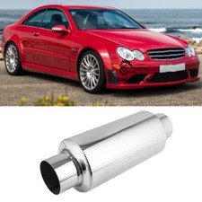 Für Mercedes Benz CLK 3" Auspuff Endtopf Schalldämpfer Edelstahl Topflänge - 12"