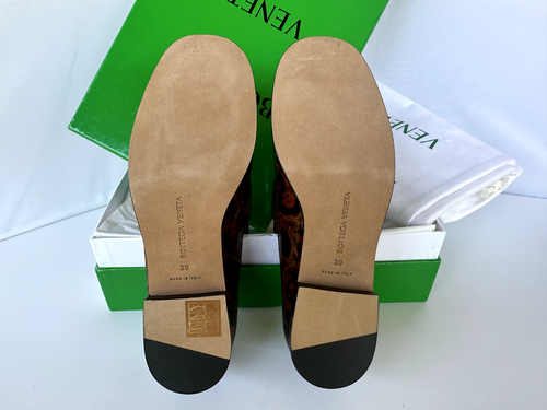 New Botteca Veneta Women's Shoes Monsieur Loafer Size 39 Brown Leather - Picture 7 of 21