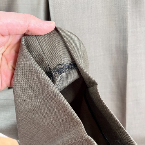 Austin Reed Suit Mens 43L Tan 2 Button 100% Wool Pants 38x29 Pleated Business - Picture 18 of 21