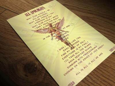 Nirvana In Utero All Apologies Song Lyrics Poster Art Print | eBay