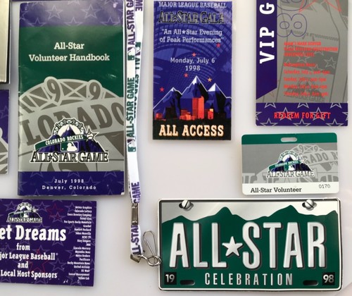 1998 ASG Colorado Rockies All-Star Game Baseball Rare Souvenirs MLB Lanyard Gala - Picture 5 of 7