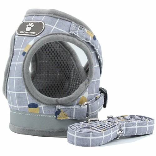 Small Dog Pet Puppy Harness And Leash Set Breathable Mesh Vest Chest Strap XS-XL - Picture 17 of 22