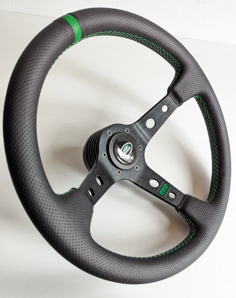 Volante cuero plato profundo deportivo apto para Land Range Rover 1986-1987 Foto 3 de 4