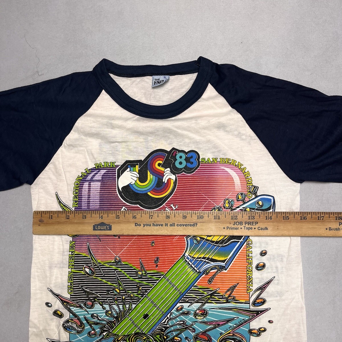 Vintage 80s The Us Festival 83' Rock and Roll Festival Raglan T