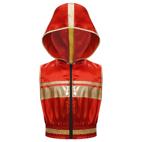 Kids Boys Waistcoat Sports Vest Performance Hoodie Tees T-Shirt Show Top Party - Picture 19 of 30