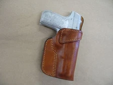 Colt 1908 380 .380acp Leather Clip On OWB Belt Concealment Holster CCW - TAN RH