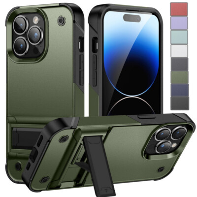 Hülle für iPhone 13 14 Pro Max 14 Rüstung Ständer Tasche Handy Schutz Case Cover