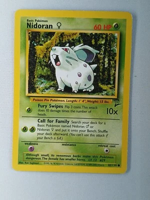 Carte pokémon ENGLISH Nidoran ♀ (B2 82) Base Set 2 [PLAYED] 26.06.2025A - Photo 1/2