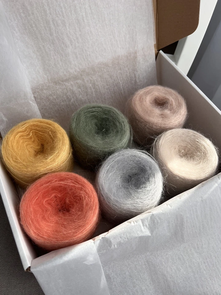 Kid Mohair Silk Yarn Lot Of 6 Cakes 300g - Image 2 of 4