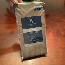 Wamsutta 625-Thread Count PimaCott STRIPE King Pillowcases in TAUPE (Set of 2)