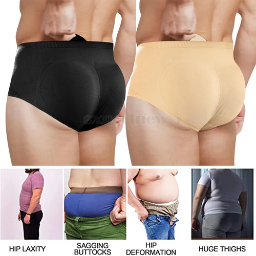 Mens Padded Underwear Briefs Butt Lifter Hips Enhancer Shaper Pants Body Shaper - Picture 5 of 30