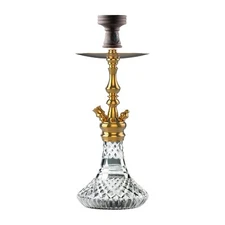 Premium Stainless Steel Shisha with Crystal Glass Base- No Rust, No Color Fading
