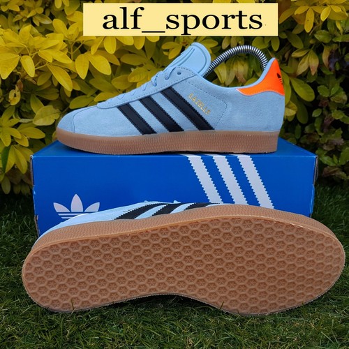 ❤ BNWB & Genuine Adidas Originals ® Gazelle Trainers Clear Sky Orange UK Size 9 - Picture 18 of 19