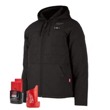 Milwaukee 205B-21 M12 Heated AXIS Hooded Jacket Kit (Black) Size XL