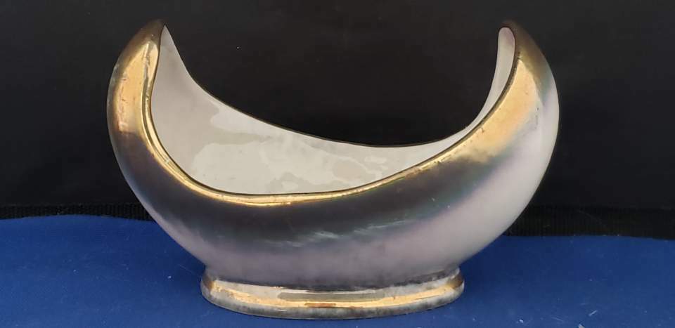 Glazed Ceramic Art Dish Bowl West Germany 5