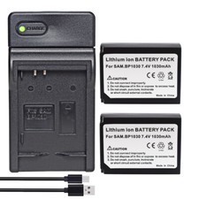 2x Battery +Charger for Samsung BP-1030 ED-BP1030 BC-1030 BC1030b Samsung NX300M