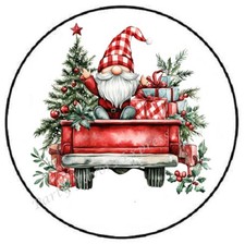 CHRISTMAS GNOME TRUCK ENVELOPE SEALS LABELS STICKERS PARTY FAVORS