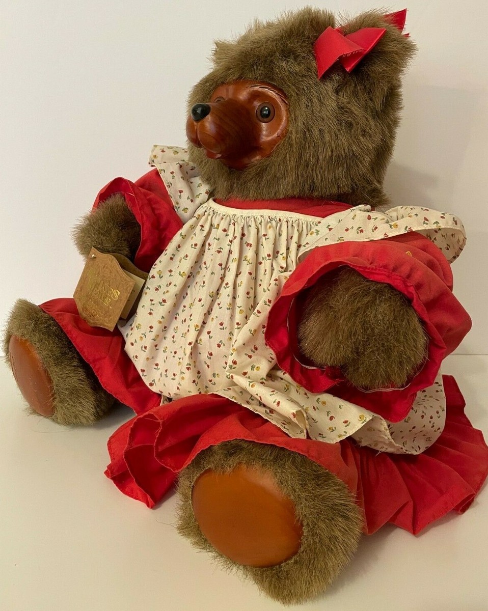テディベア　Robert raikes bears 木彫り　海外作家レイクスベア Robert Raikes Teddy Bears Original Carved Wood Face Paws
