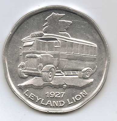 GB - 50p National Transport Aluminum Token - 1927 Leyland Lion - 29mm ...