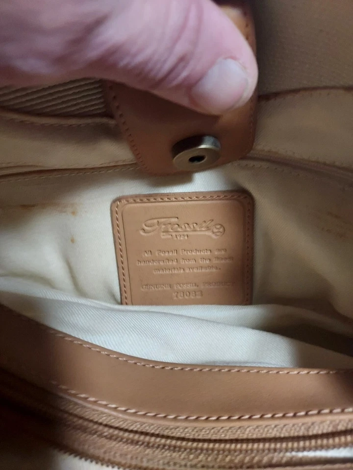 Bolso Bandolera de Lona FOSSIL Anillo Manijas Cartera Convertible Spot Resort Foto 2 de 4