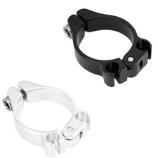 ALLOY CLAMP-ON DOUBLE CABLE HOUSING STOP IN DIFFERENT SIZES SILVER OR BLACK