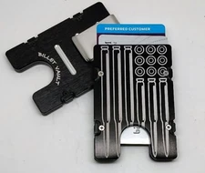 Bullet Flag, Aluminum Wallet/Credit Card Holder, RFID Protection, Black