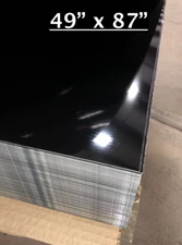 49" x 87" Black Aluminum Sheet, Flat .030” Thick - Cargo Trailer Repair, Etc.