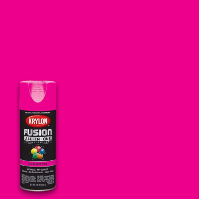 Krylon Fusion All-In-One Adhesive Spray Paint for Indoor/Outdoor Use, 12 Oz, Hot