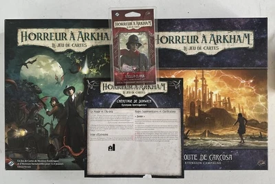 Horreur à Arkham : Le jeux de cartes  + Extension compagne + Investigateur. FR - Photo 1/4
