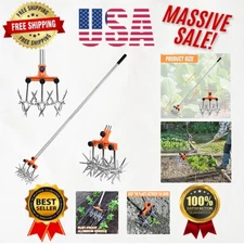 Adjustable 57-Inch Rotary Cultivator Tiller - Effortless Soil Mixing & Reseeding