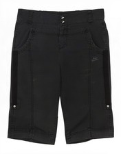 Nike Womens Bermuda Shorts UK 6 XS W28 Black Cotton LG10