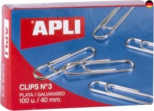 APLI 11715 - verzinkte Clips Nr. 3 40 mm 100 u.