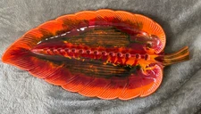 Vintage Retro Large Leaf Ashtray Maurice Ceramics California RF 63 USA 70s 20 In