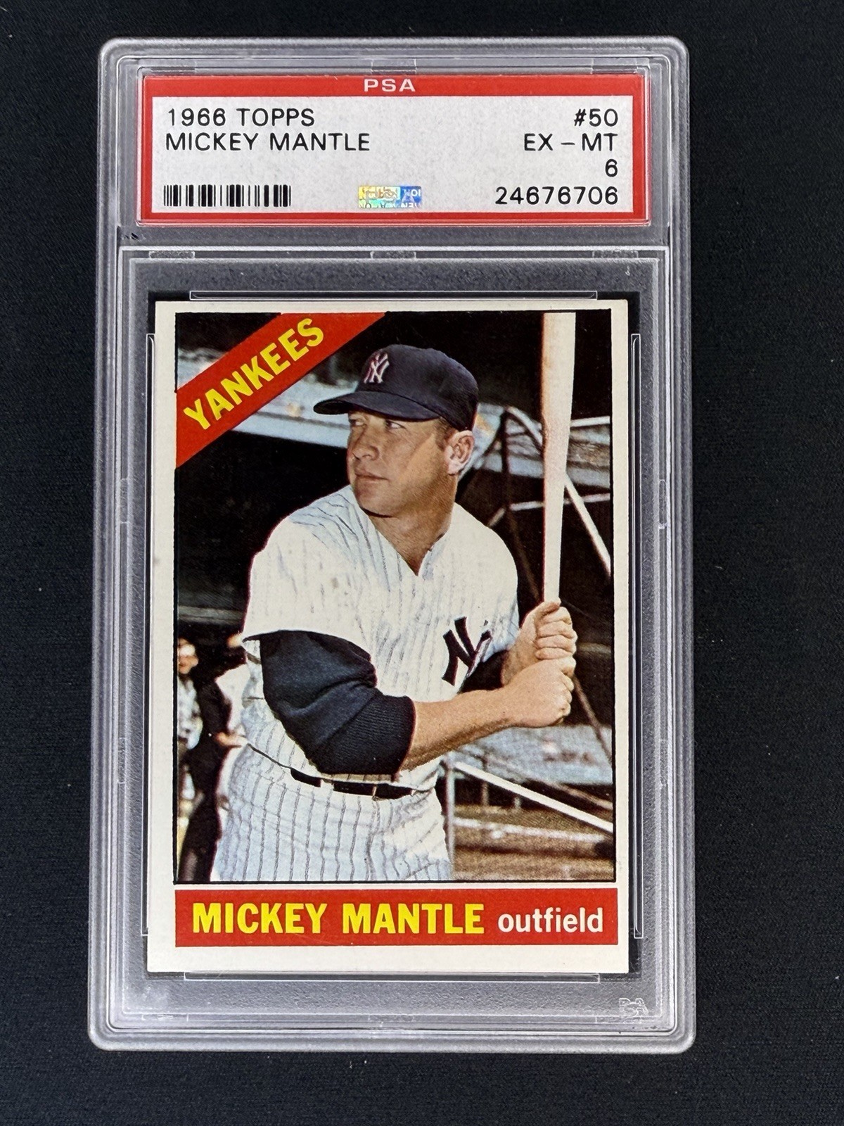 Mickey Mantle 1966 Topps #50 PSA 6