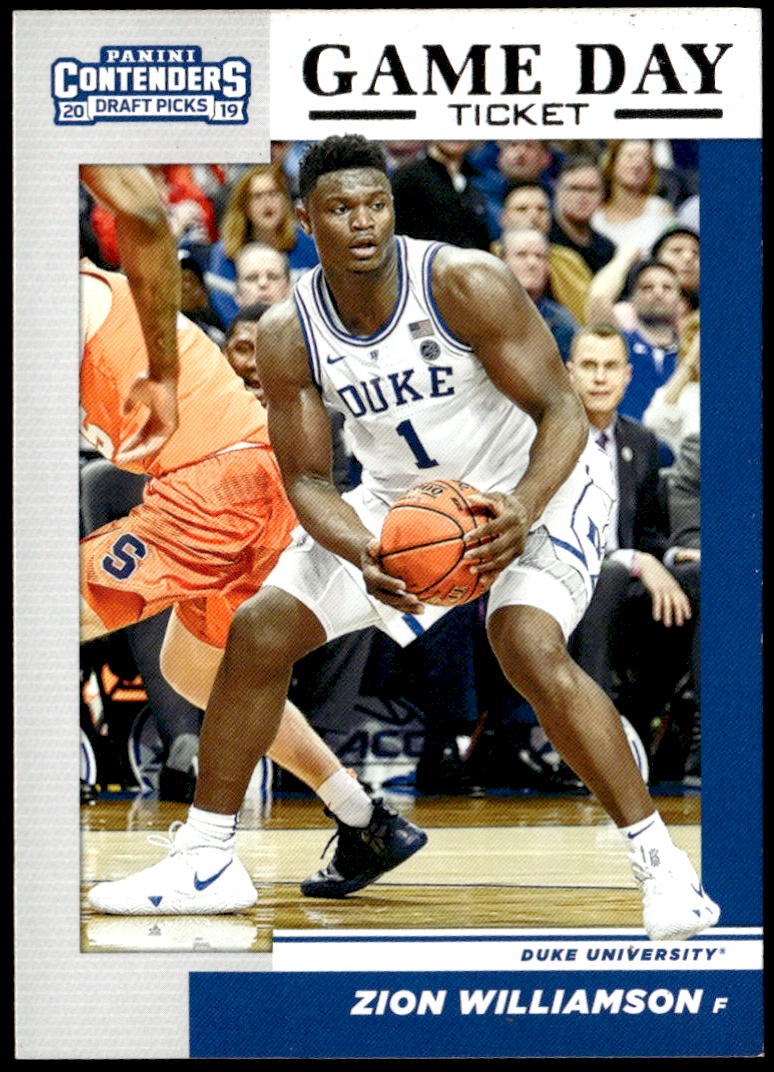 2019 Panini Contenders Draft Picks #1 Zion Williamson Game Day Ticket Rookie E1