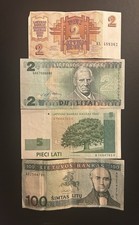 Set Of 4 Banknotes Lietuvos
