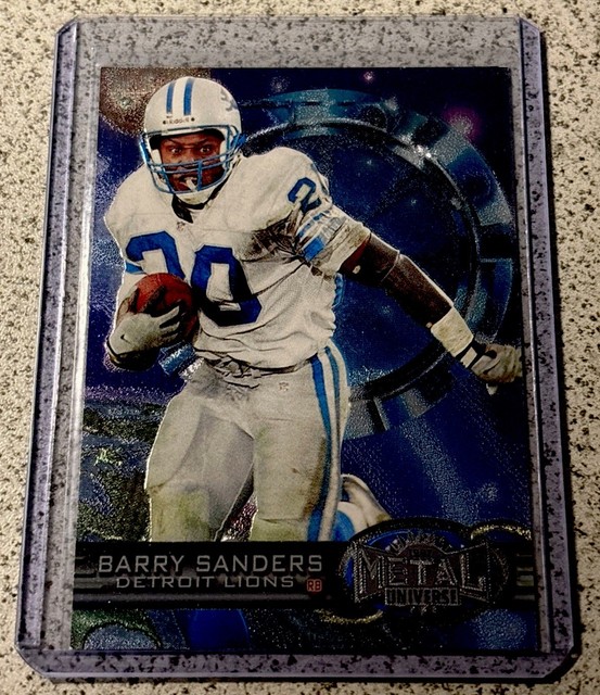 1997 SkyBox Metal Universe #162 BARRY SANDERS Detroit Lions HOF