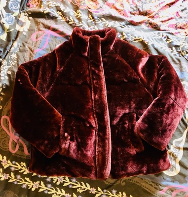 ASOS Women's Plush Jacket Burgundy NWOT Never Worn Medium