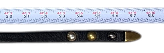 SANDY DUFTLER Leather Gold Silver Studs Wrap Belt Tie Medium Large M/L 57.5" image 8
