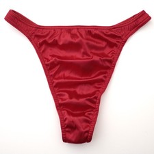 NEW Victoria's Secret VINTAGE Second Skin Satin Thong Panty LARGE