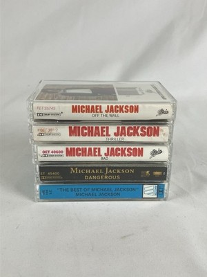 MICHAEL JACKSON Cassette Tape Lot x5 Off Wall Bad Dangerous